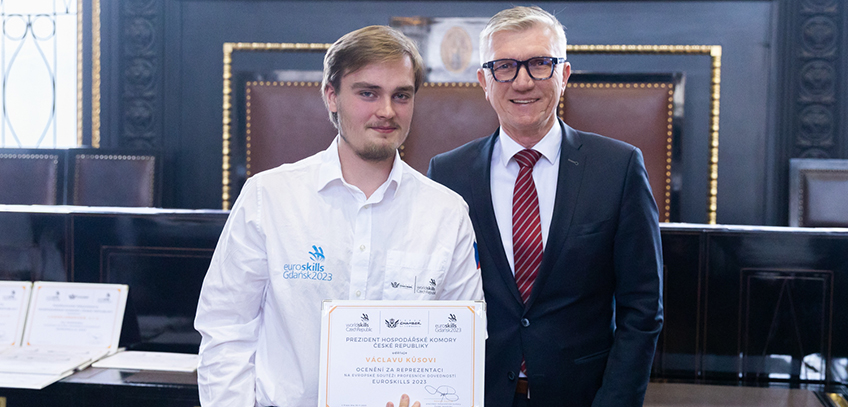 Prezident HK ČR ocenil národní tým České republiky  EuroSkills 2023