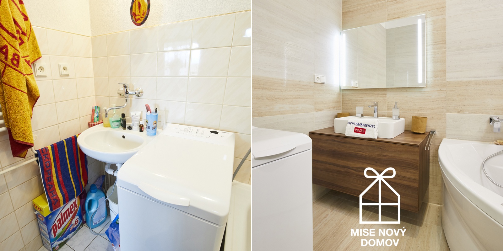 Dlaždice Alba v nově zrekonstruované koupelně pro Františka