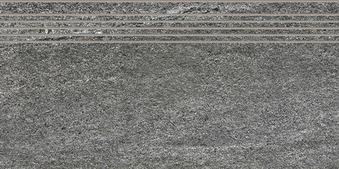 RAKO Quarzit DCVSR738 schodovka tmavě šedá 30x60 cm