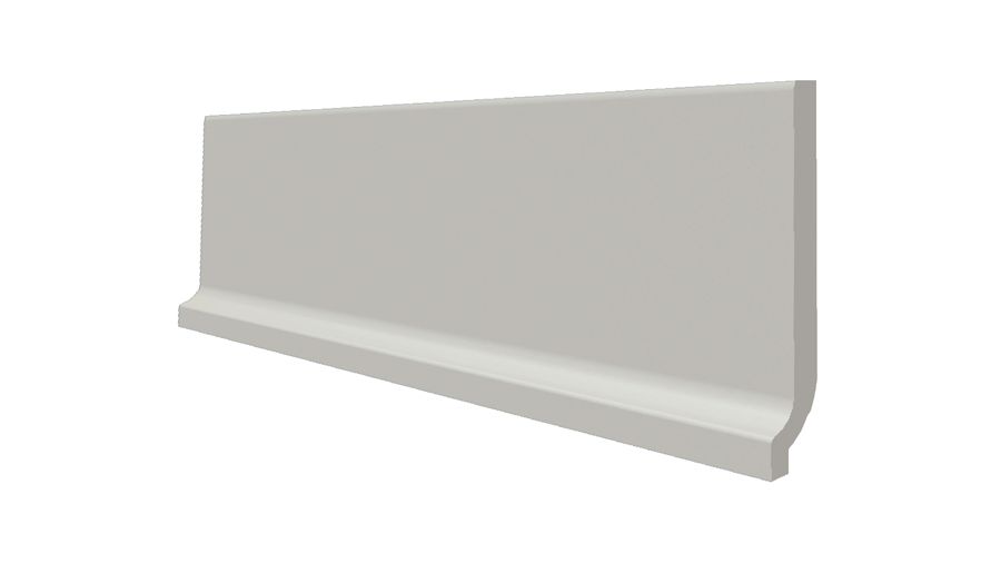 RAKO Taurus Color TSPKF003 sokl s požlábkem světle šedá 30x8 cm | RAKO