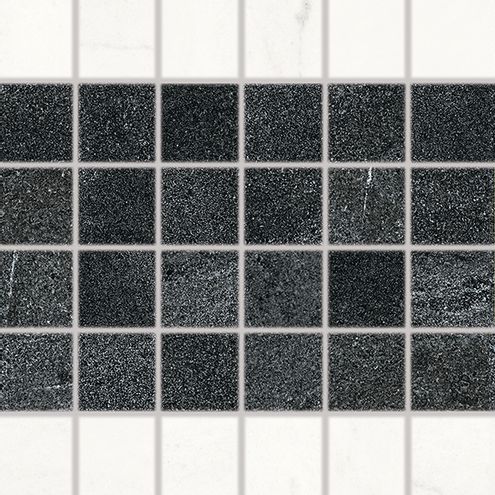 VEIN černo-bílá mozaika lesklá 5x5/30x30