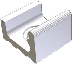 RAKO Pool XPD52023 overflow channel Wiesbaden out white 22,5x20 cm