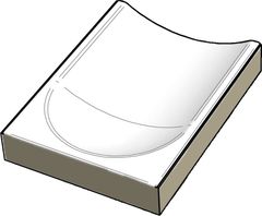 RAKO Pool XPE58023 gutter tile end white 20x15 cm