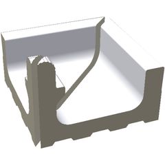 RAKO Pool XPI52023 přeliv.žl.Wiesbaden vnitř. roh bílá 22x22 cm