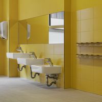 Jasne kolory wskazują drogę dzieciom w przedszkolu