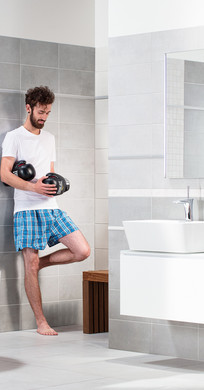 Série Extra | koupelna - imitace betonové stěrky