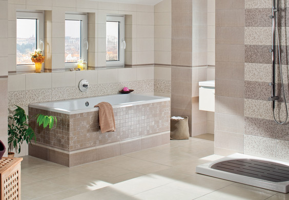 Série Textile | koupelna - imitace textilní struktury