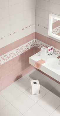 Série Tess | detail dlažby a obkladů s dekorem tessil