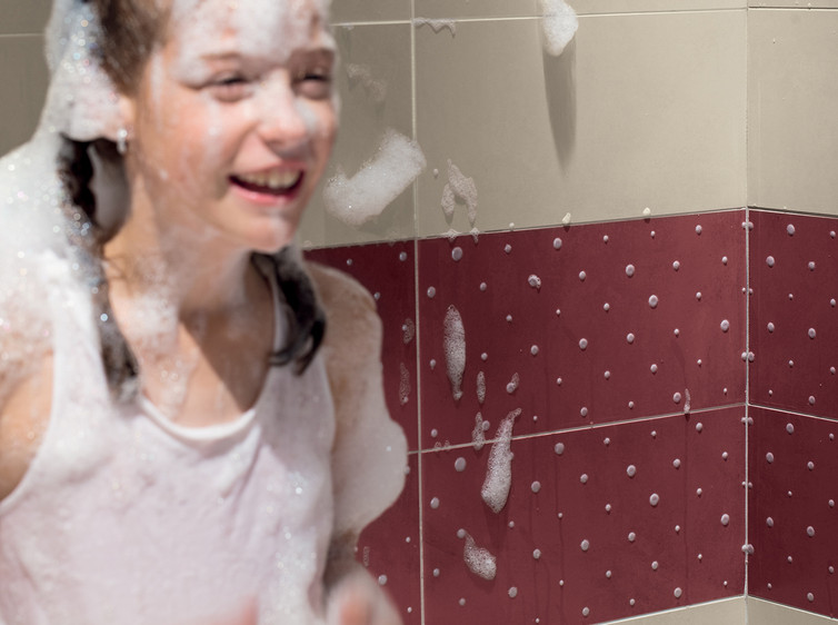 Série Blend | obklad s dekorem puntíků