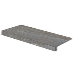 RAKO Quarzit DCF84738 schodová tvarovka tmavošedá 40x80 cm