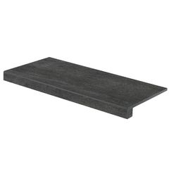 RAKO Quarzit DCF84739 schodová tvarovka čierna 40x80 cm