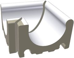 RAKO Pool XPA53023 outside corner Wiesbaden white 24x21,5 cm