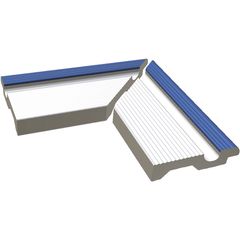RAKO Pool XPA56005 přeliv.hr.Finnland vnější roh bílo-modrá 24x11,5 cm