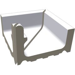 RAKO Pool XPI51023 přeliv.žl.Wiesbaden vnitř. roh bílá 29x29 cm