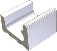 RAKO Pool XPP52023 overflow channel Wiesbaden white 22,5x20 cm