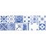 RAKO Majolika WARVE146 wall tile blue 20x60 cm
