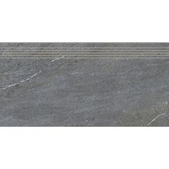 RAKO Quarzit DCP84738 schodovka tmavě šedá 40x80 cm