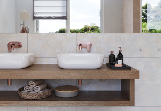 Série Lampea | koupelna s betonovou stěrkou