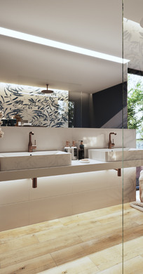 Série Lint | koupelna s dekorem listů