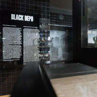 Černé obkládačky RAKO v expozici Black & Light Depo