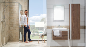 Série System | koupelna s bílými obklady