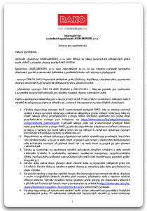 Informační list o výrobcích společnosti LASSELSBERGER, s.r.o.